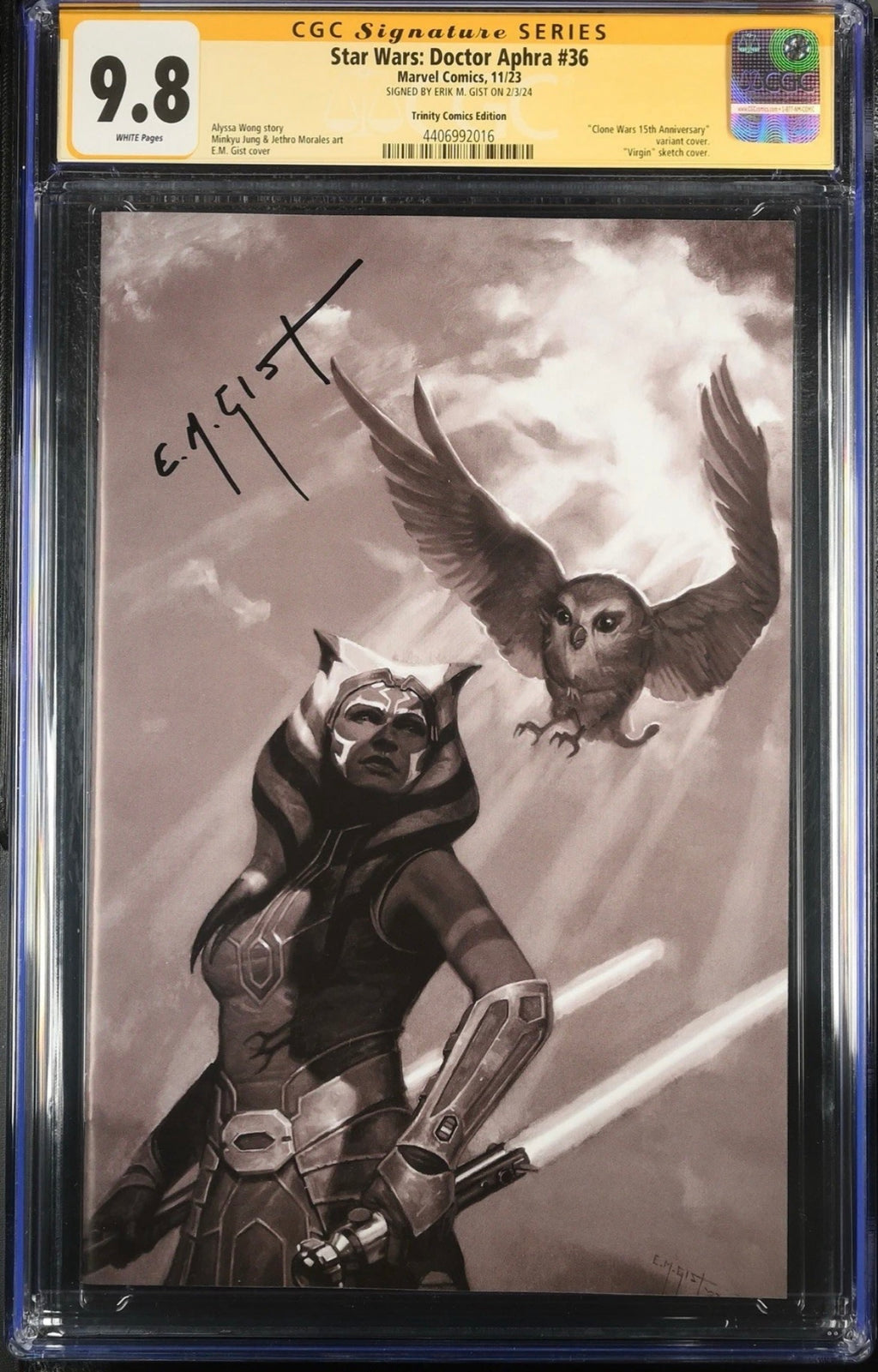 Star Wars: Doctor Aphra #36 Signed by Erik M. Gist CGC 9.8