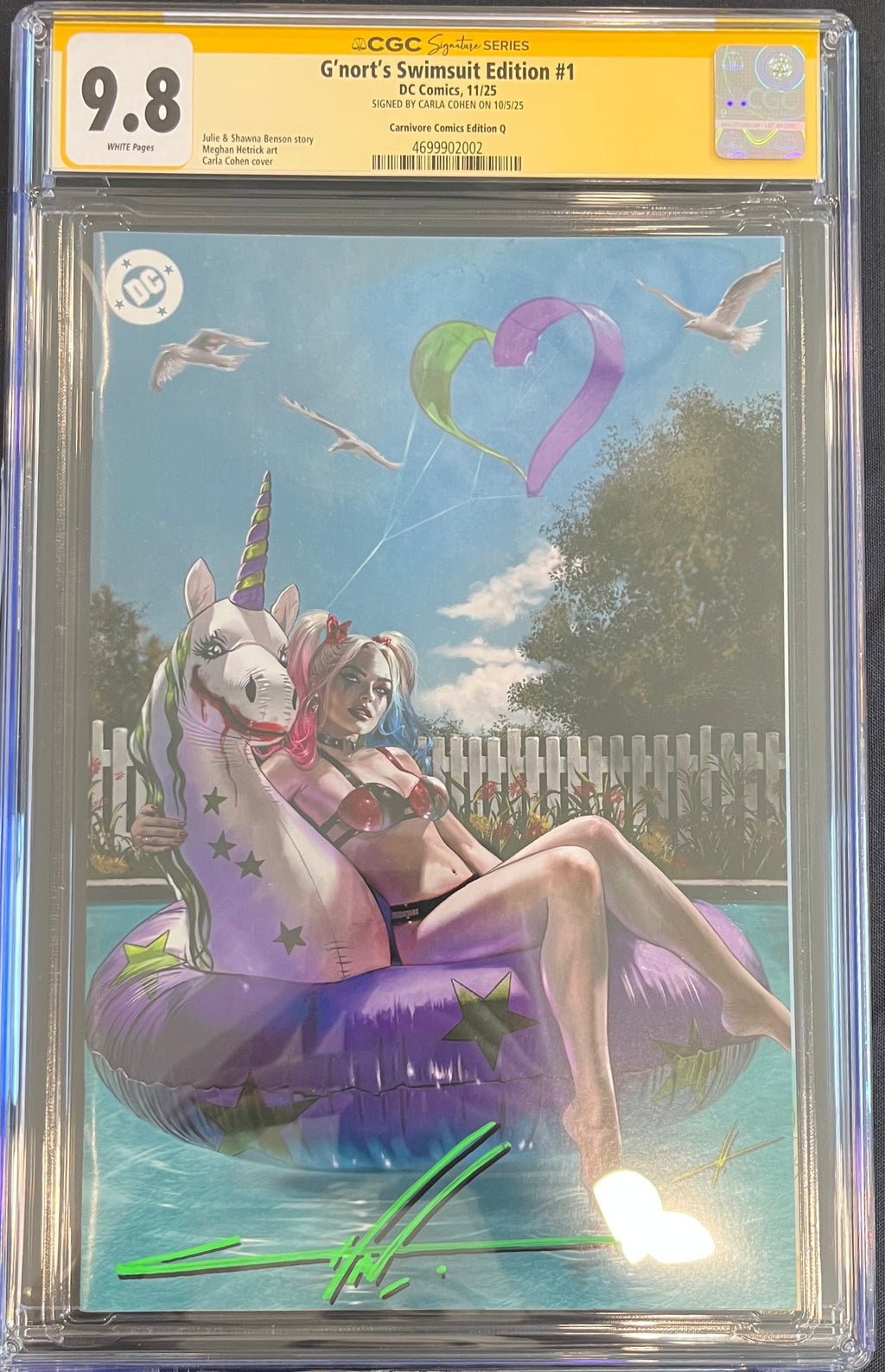 G'nort's Swimsuit Edition #1 Signed by Carla Cohen CGC 9.8