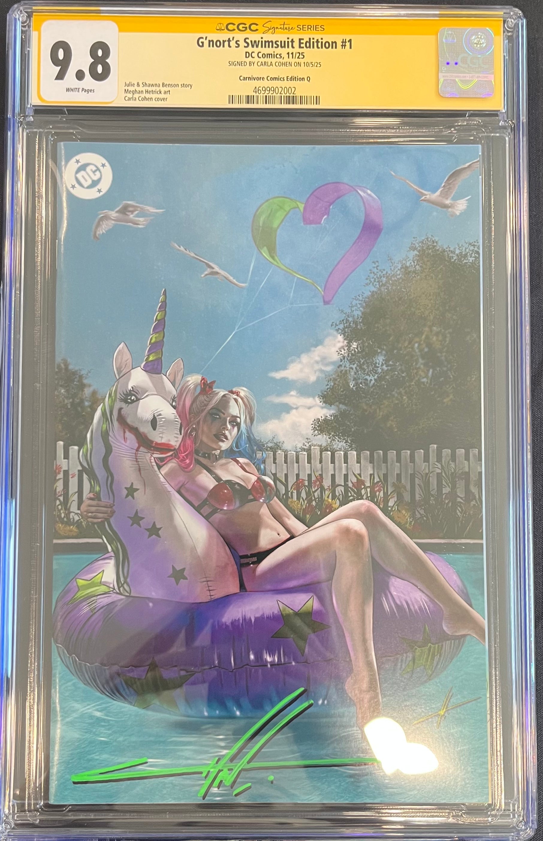 G'nort's Swimsuit Edition #1 Signed by Carla Cohen CGC 9.8