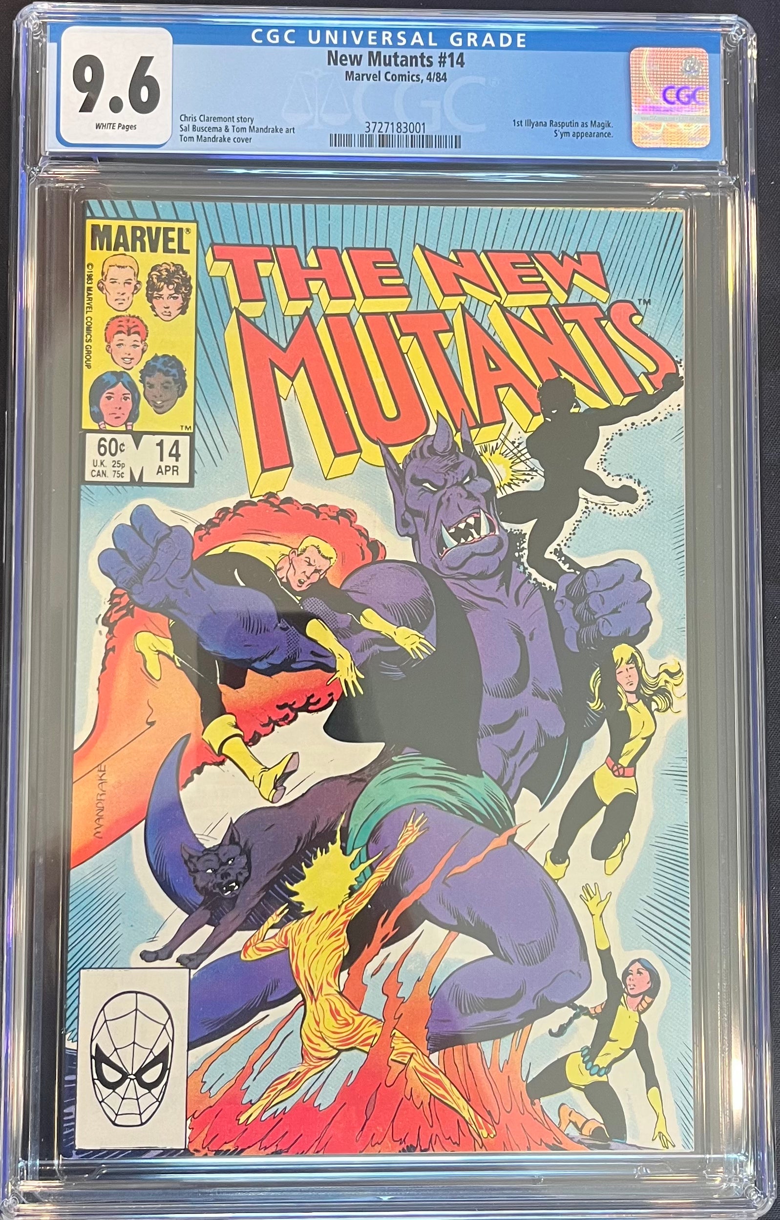 The New Mutants #14 Tom Mandrake Cover CGC 9.6