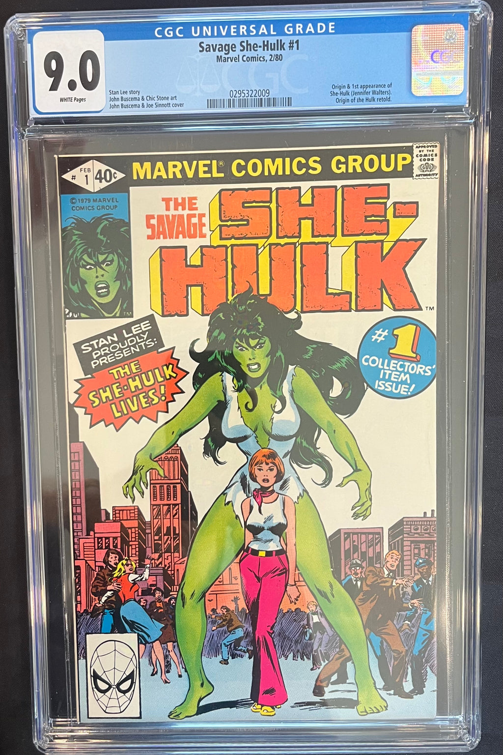 Savage She-Hulk #1 John Buscema and Joe Sinnott Cover CGC 9.0